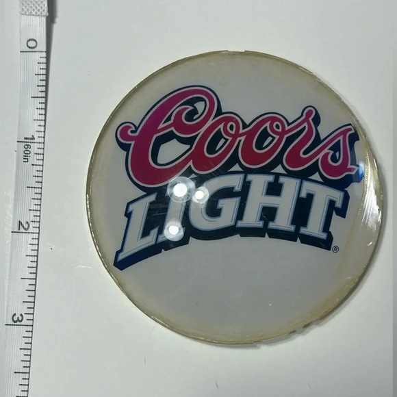 Coors Light -  Round Fisheye Beer / Keg / Lens / Badge / Medallion 🍺 - Picture 3 of 5